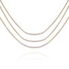 Goldtone Crystal Stone Multi Layered Necklace